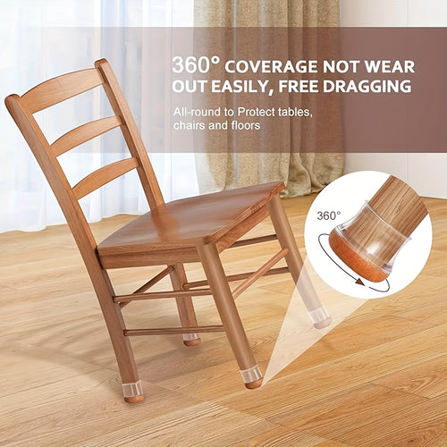32pcs Chair Leg Covers, Noise-Reducing Felt Pads for Floor Protection, Furniture Accessories
