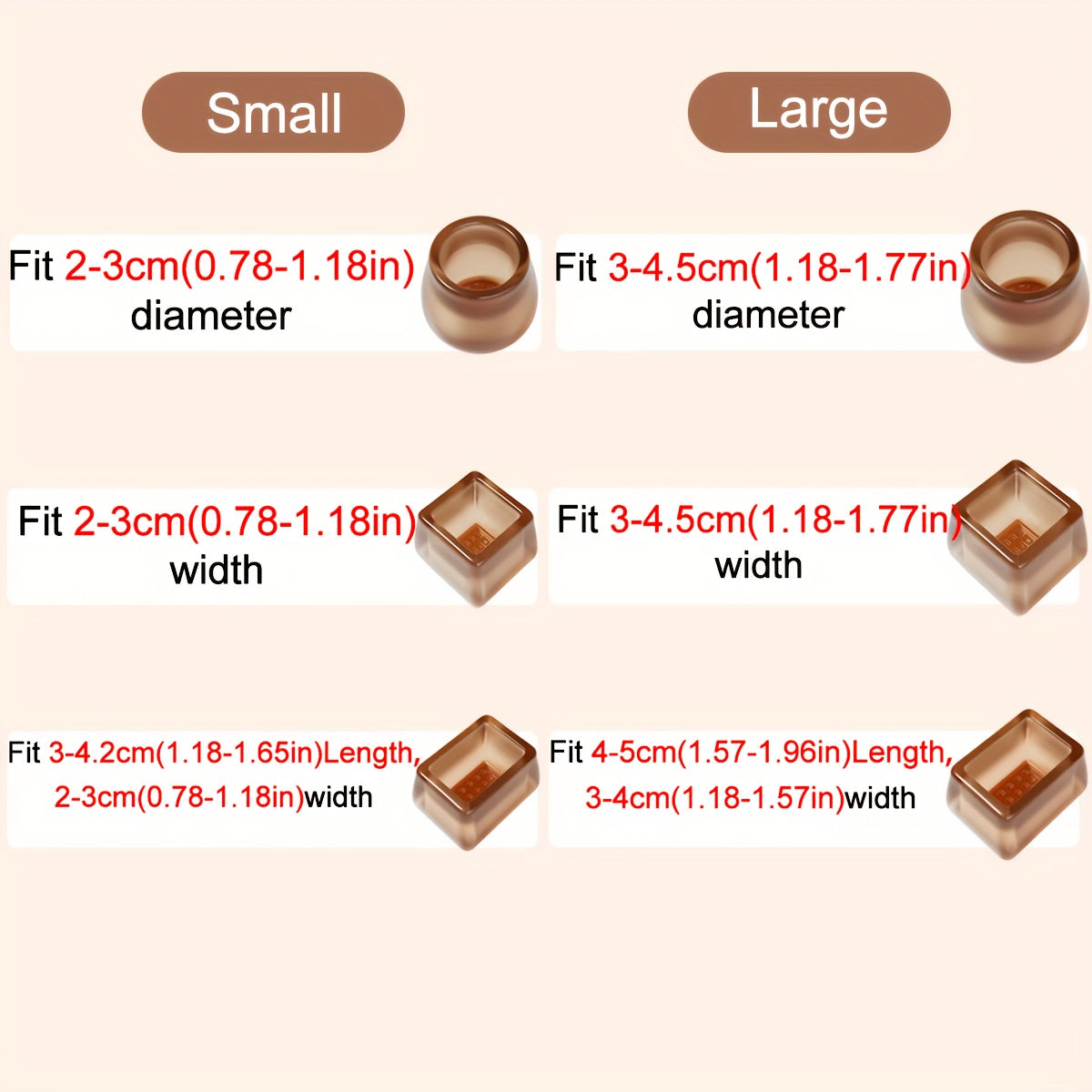 All-New Upgraded Chair Leg Covers with Anti-Slip Particles Silent Thickened Wear-Resistant Silent Universal Silicone Table And Chair Protection Set Table Stool Foot Pads